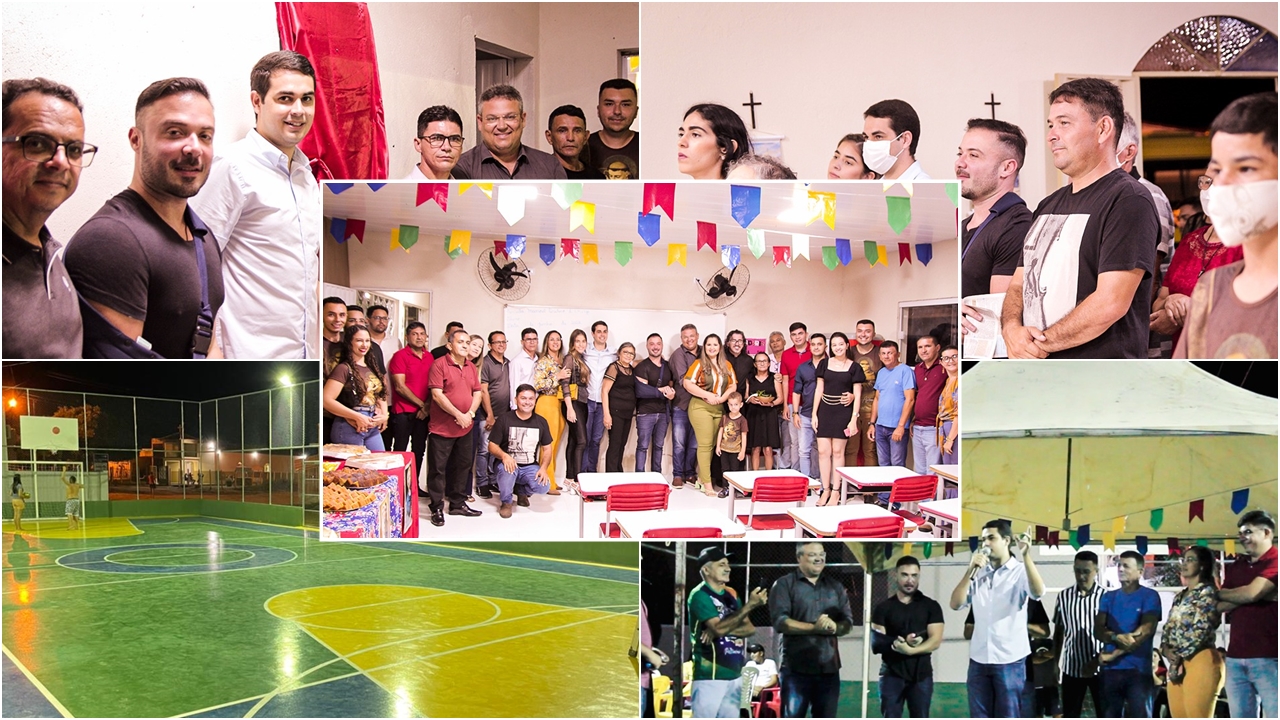 Neste domingo, 12, a Prefeitura de Condado realizou a inauguração de uma quadra escolar na comunidade da Várzea do Feijão