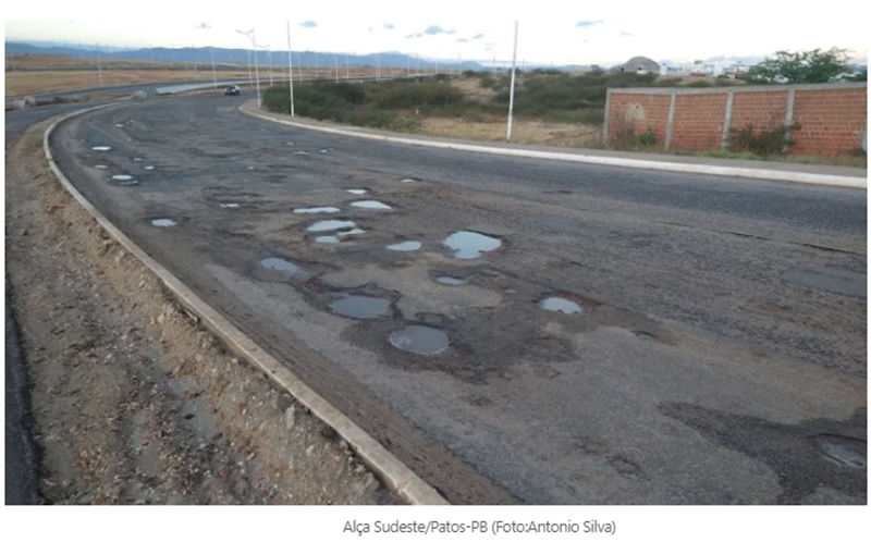 Empresa é notificada pela Prefeitura de Patos para retomar recapeamento asfáltico da Alça Sudeste. Ouça