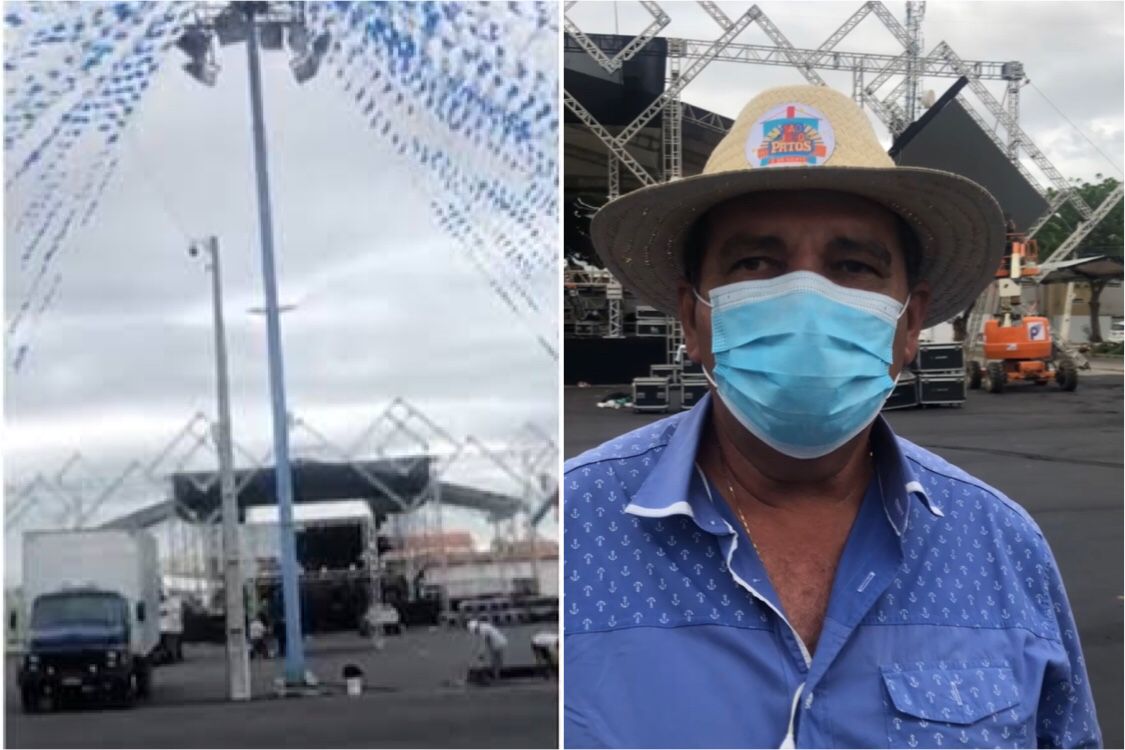 Patosonline.com visita o Terreiro do Forró e conversa com secretário sobre processo de montagem da estrutura. Vídeo