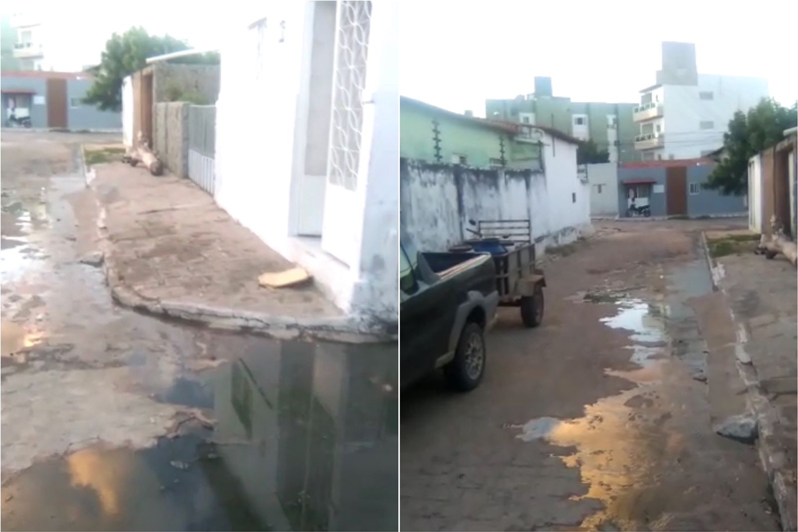 Internauta denuncia esgoto a céu aberto na travessa Inácio Fernandes, em Patos, e cobra providências da prefeitura