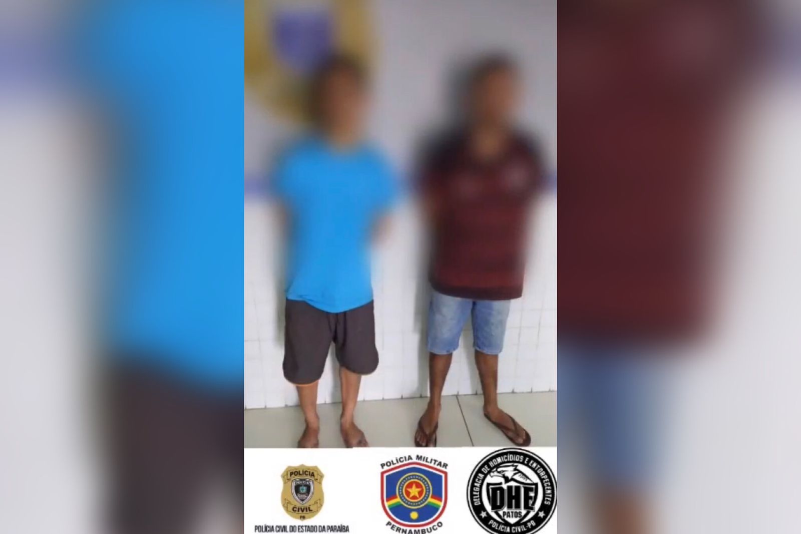 DHE Patos, em parceria com a PM de Pernambuco, prende dois indivíduos integrantes de facção criminosa de Patos que estavam foragidos