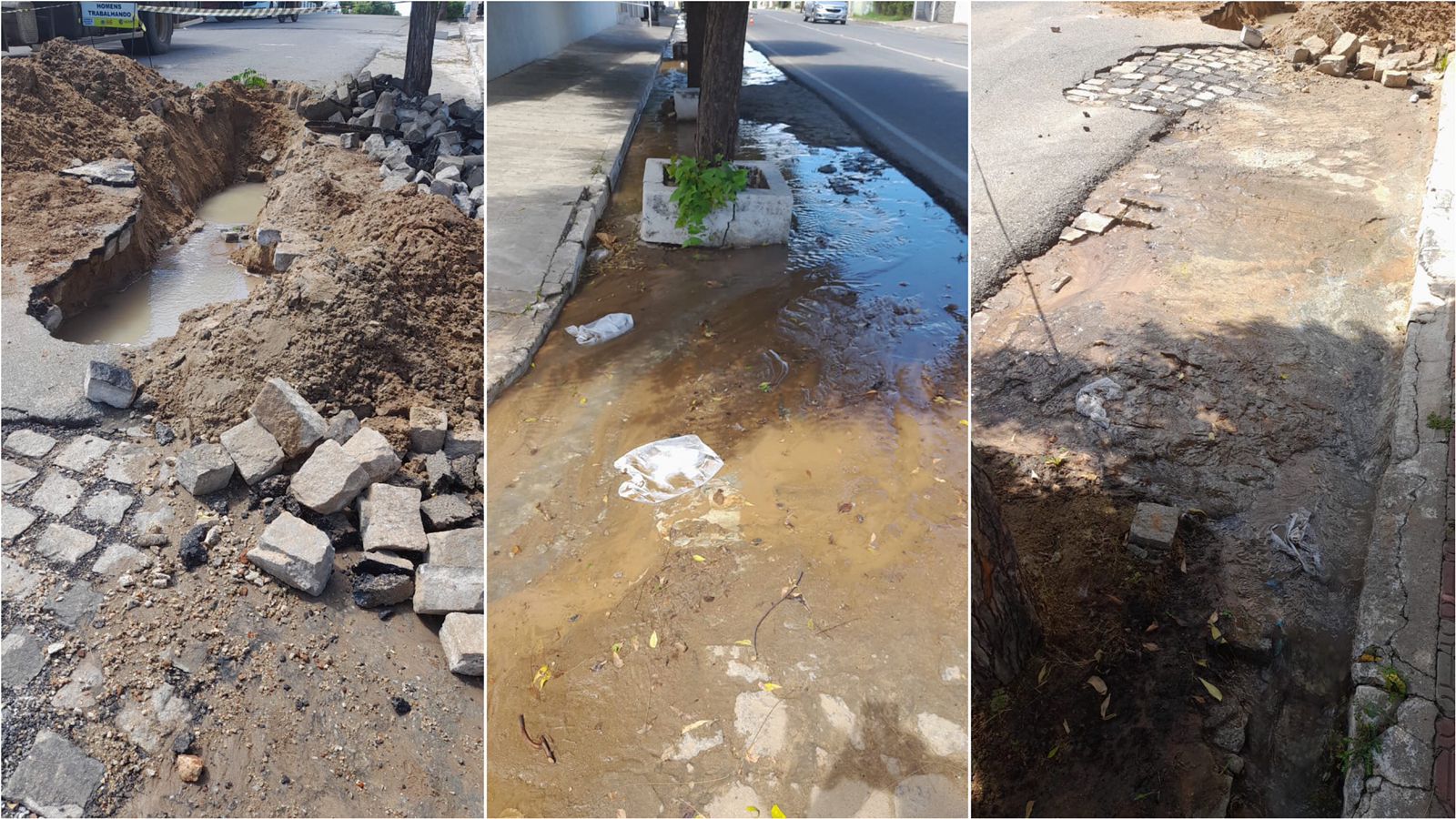 Em Patos: Morador da Rua Augusto dos Anjos cobra providências da Cagepa para resolver problema de vazamento de água. VÍDEO