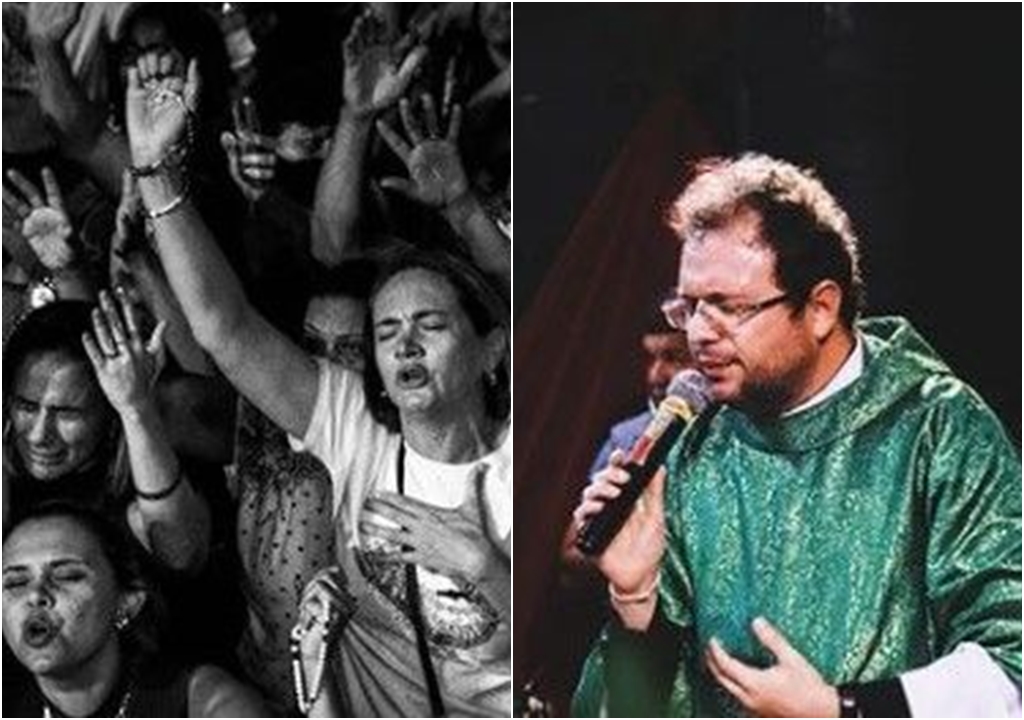 Padre Fabrício leva multidão em celebração no São Pedro de Condado