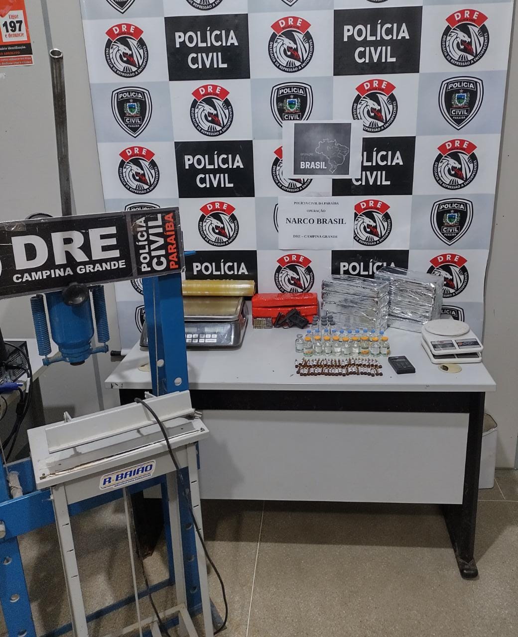 Polícia Civil aprende 10kg de cocaína e desarticula ponto de beneficiamento de droga na Paraíba