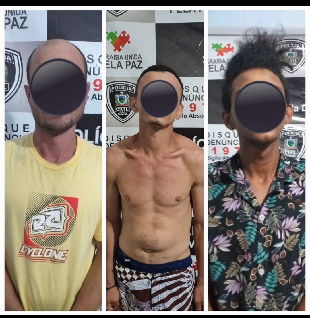 Polícia prende trio suspeito de furtar loja de eletrônicos em Itaporanga