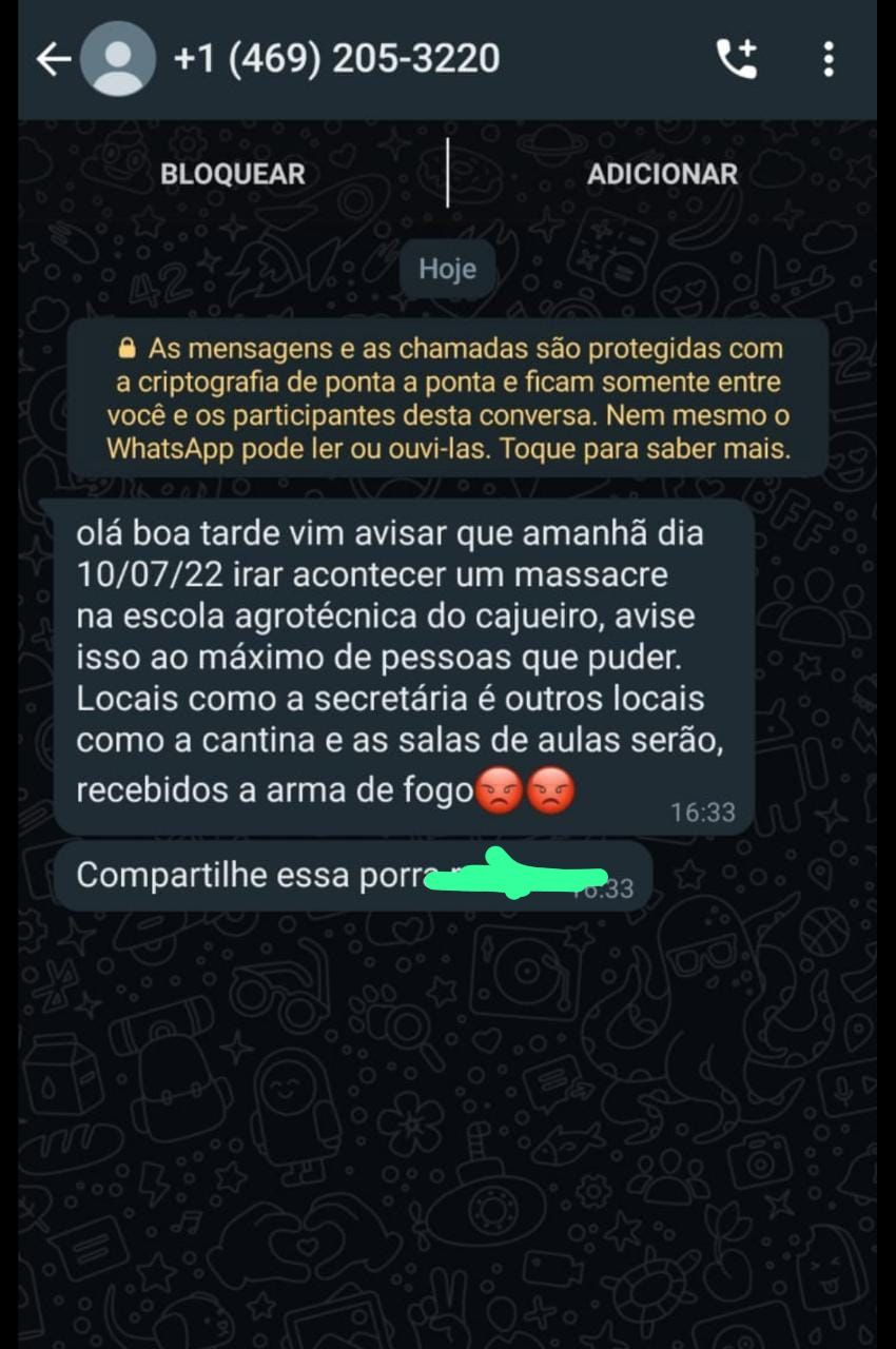 No Sertão: Diretoria da UEPB em Catolé do Rocha aciona polícia após ameaça de 'massacre' circular em grupos de WhatsApp