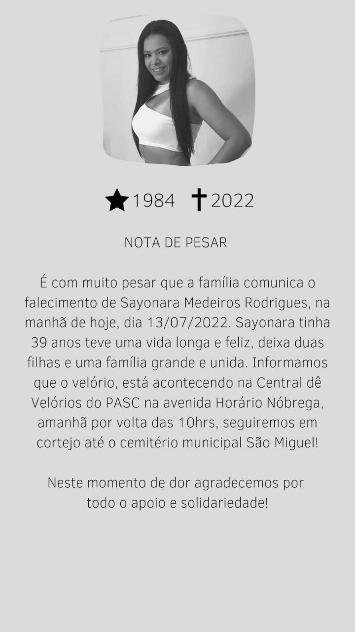 Em Patos: Jovem de 39 anos morre vítima de AVC hemorrágico
