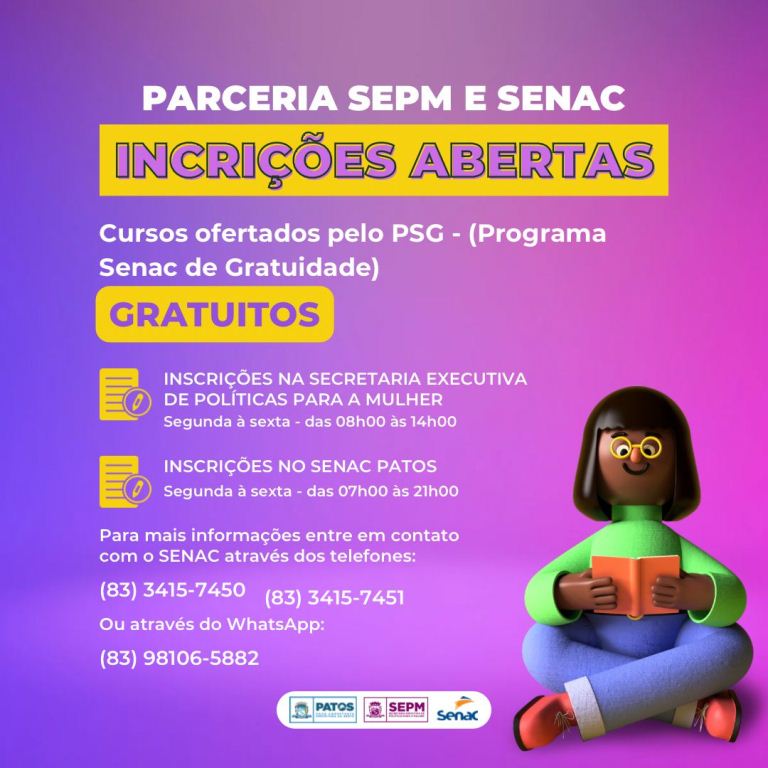 Cursos de hotelaria e garçonete são ofertados de forma gratuita para mulheres em Patos. Veja