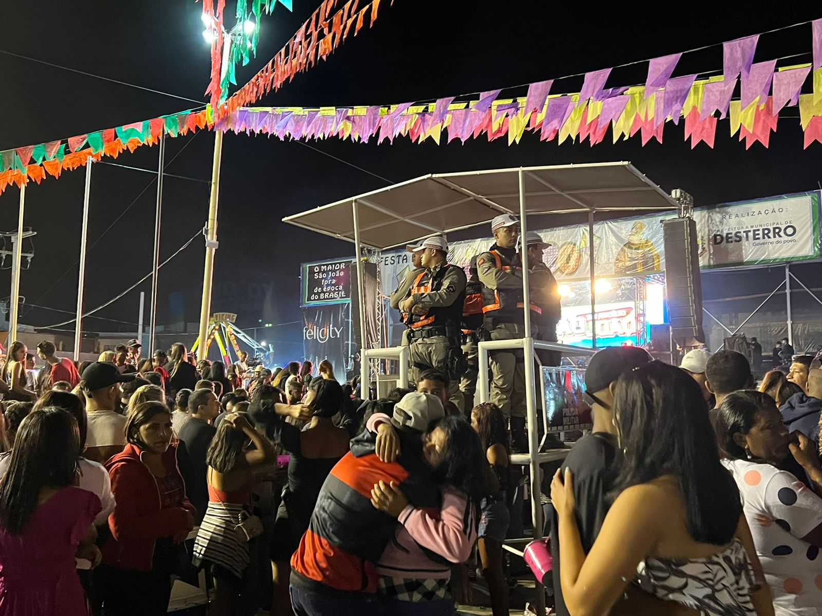 Polícia Militar garante a segurança da última noite de festejos de João Pedro em Desterro-PB
