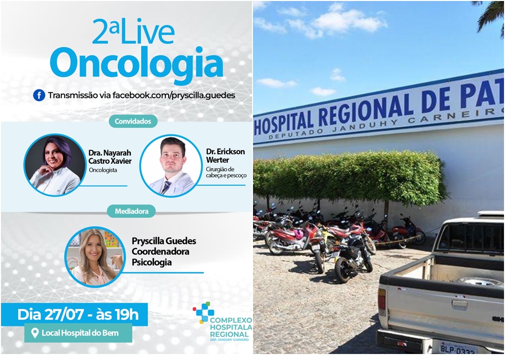 Complexo de Patos celebra Julho Verde realizando uma live com médicos do Hospital do Bem