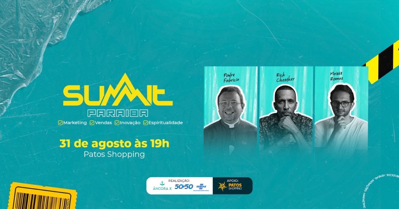 Rick Chesther e Padre Fabrício palestram na 2ª edição do Summit Paraíba, no dia 31 de agosto