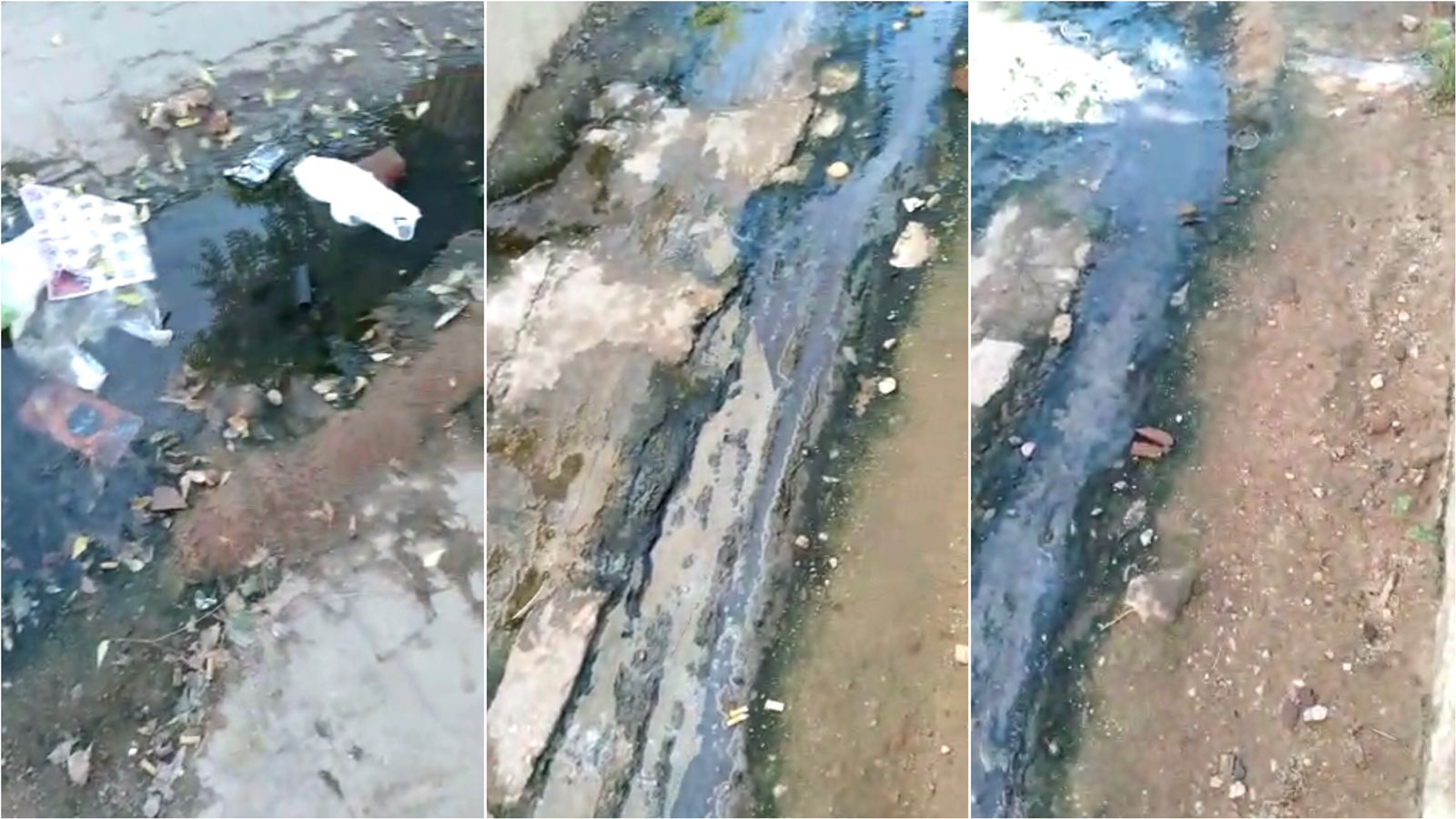 Moradores da Rua Felizardo Leite, em Patos, cobram conserto de galeria estourada há vários dias que está causando transtornos; Coordenadora do setor se posiciona