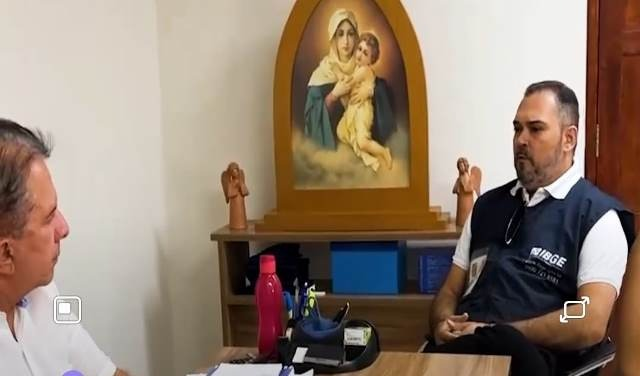 Prefeito Nabor recebe equipe do Censo Demográfico 2022 e orienta população a prestar informações