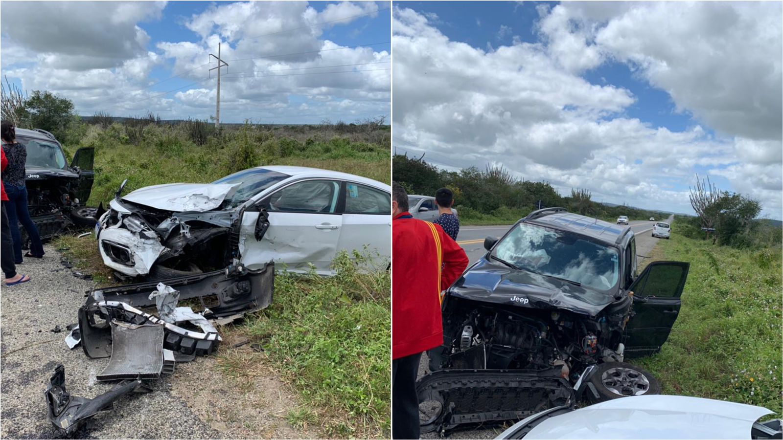 Veículo que seguia da cidade de Patos com destino a Campina Grande se envolve em acidente na manhã desta terça-feira (16), próximo a Soledade. VÍDEO