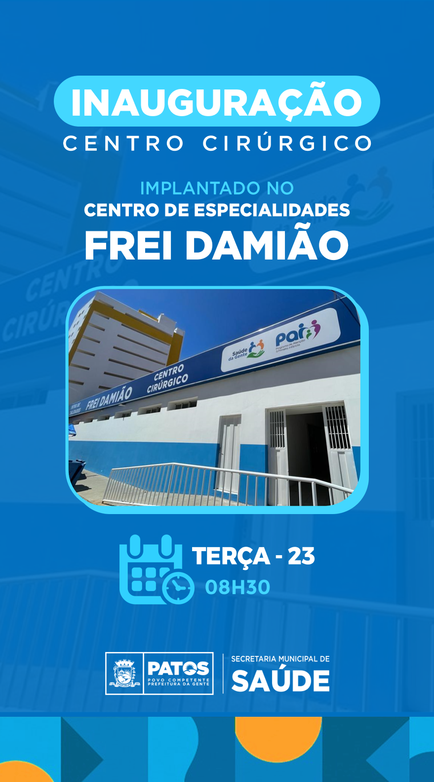 Prefeito de Patos, Nabor Wanderley, inaugura Centro Cirúrgico do Frei Damião, nesta terça-feira (23)