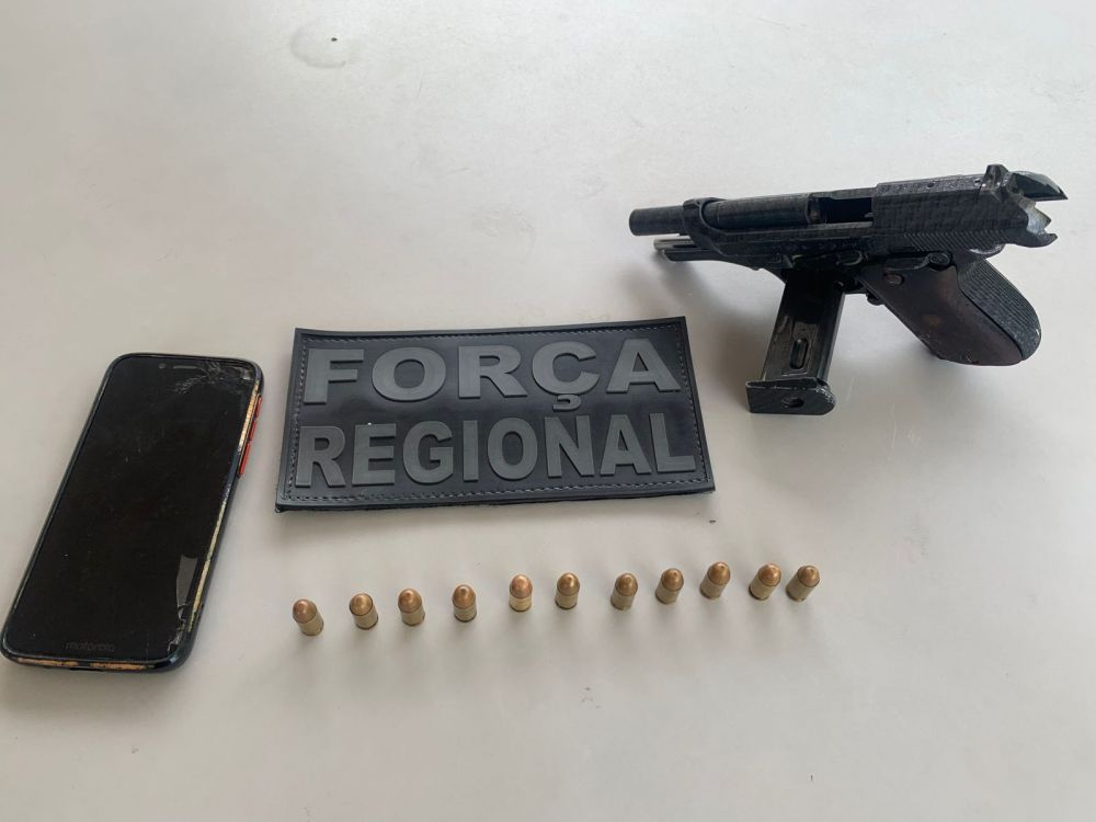 Polícia Militar prende indivíduo com arma de fogo no Distrito de Santa Gertrudes, em Patos