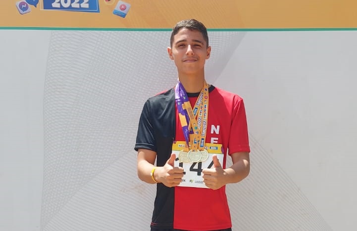 Atleta do SESI Patos foi destaque na etapa Norte e Nordeste das Paralimpíadas Escolares com três medalhas de ouro