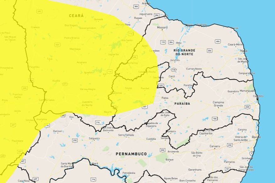 INMET emite aviso de baixa umidade do ar no Sertão paraibano e alerta para o risco de incêndios florestais e danos à saúde