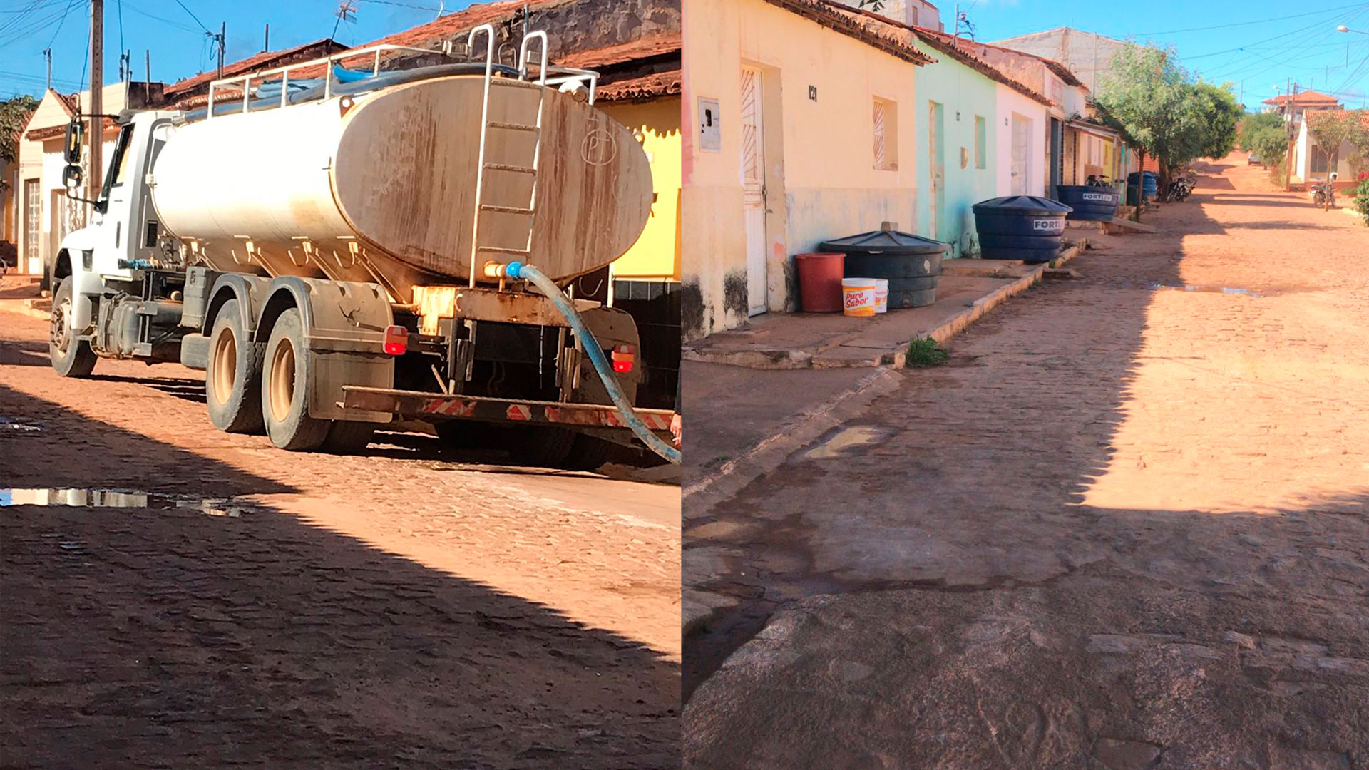 Moradora de Maturéia diz que caminhão-pipa da prefeitura se recusou a distribuir água ao seu comércio. Responsável pelo setor se posiciona