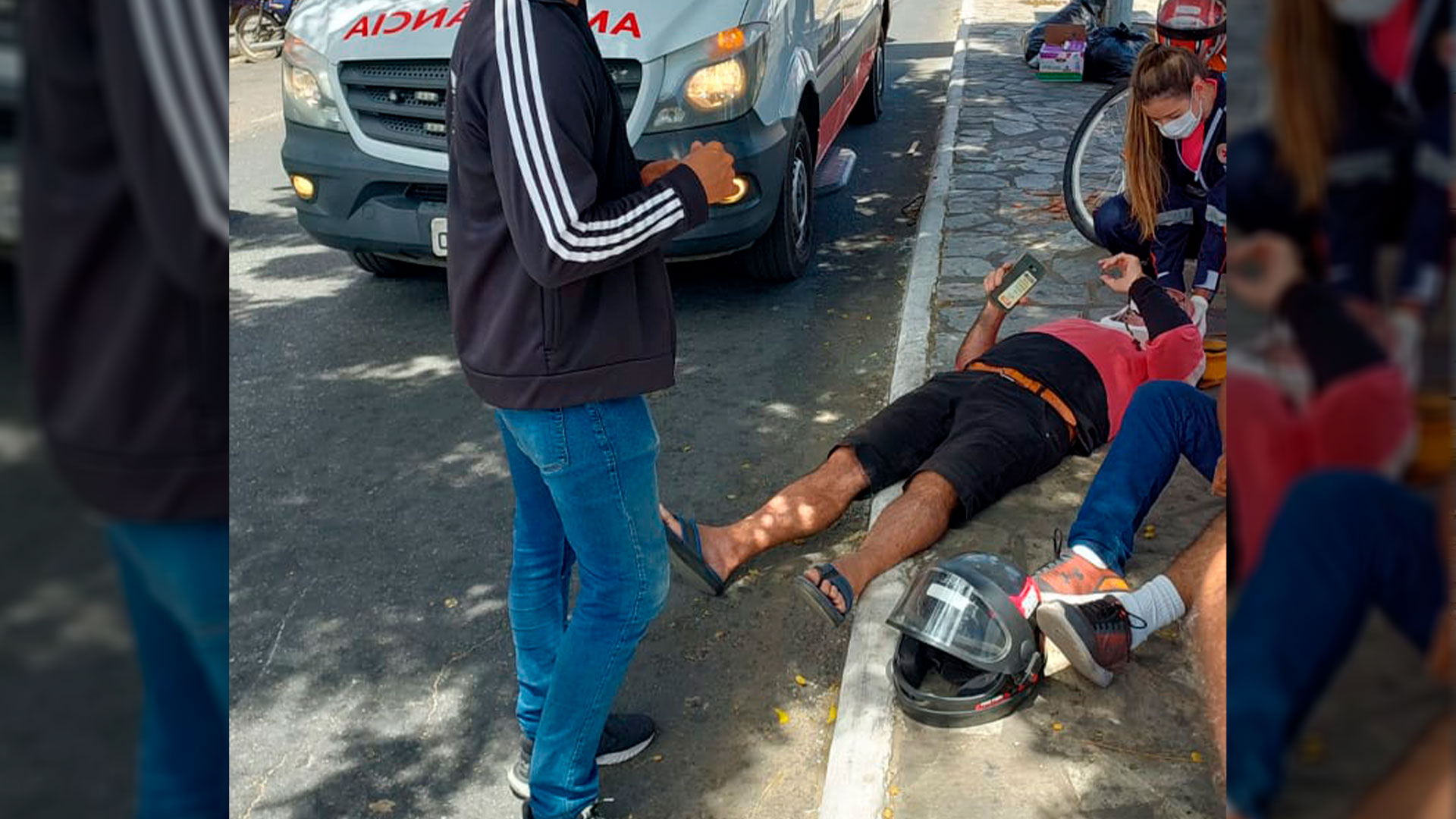 Policial Militar, Tenente Bezerra, sofre acidente de moto na tarde deste sábado (03)