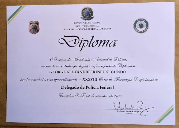 Paraibano natural de São José de Piranhas toma posse como delegado da Polícia Federal em Brasília