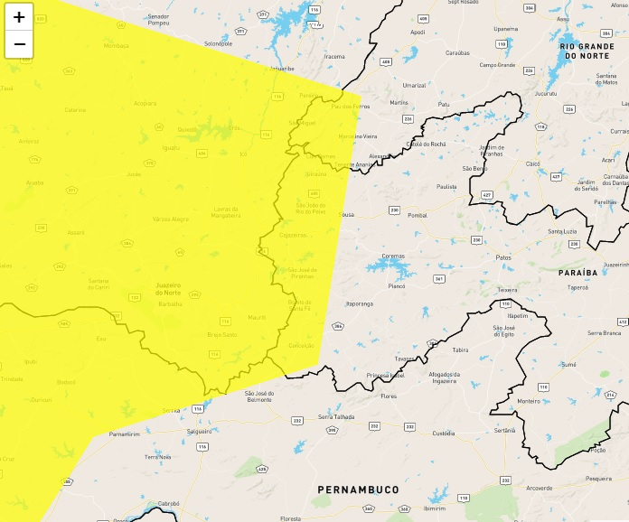 Inmet emite alerta de baixa umidade para 28 municípios do Sertão