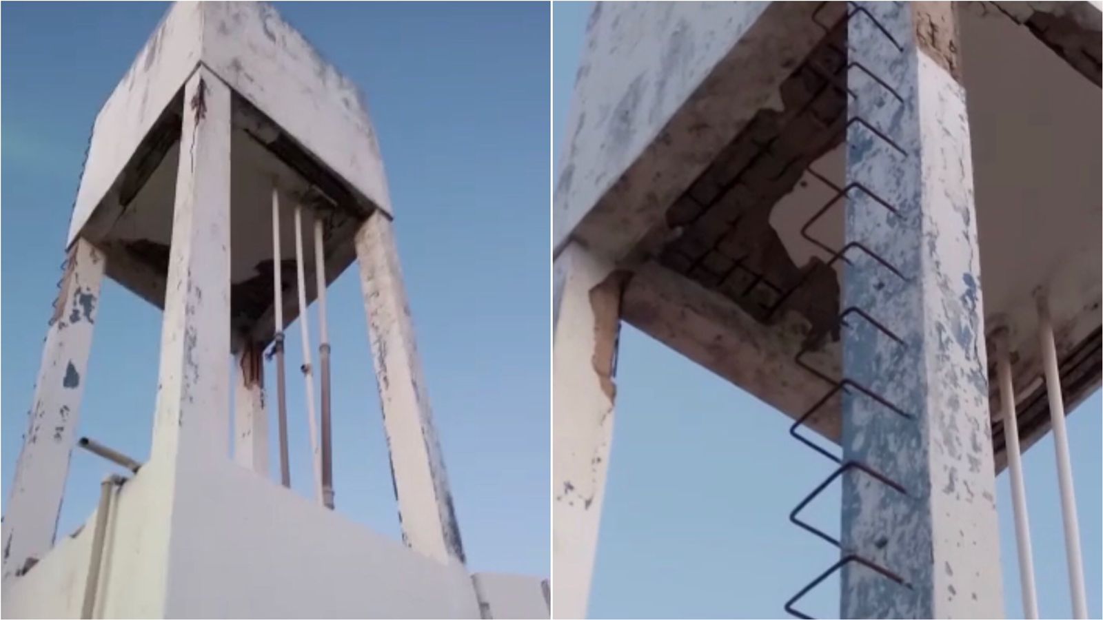 Internauta relata preocupação com caixa d'água desativada no bairro do Jatobá, que estaria com risco de desabamento; Prefeitura diz que estrutura está isolada e que será demolida. VÍDEO