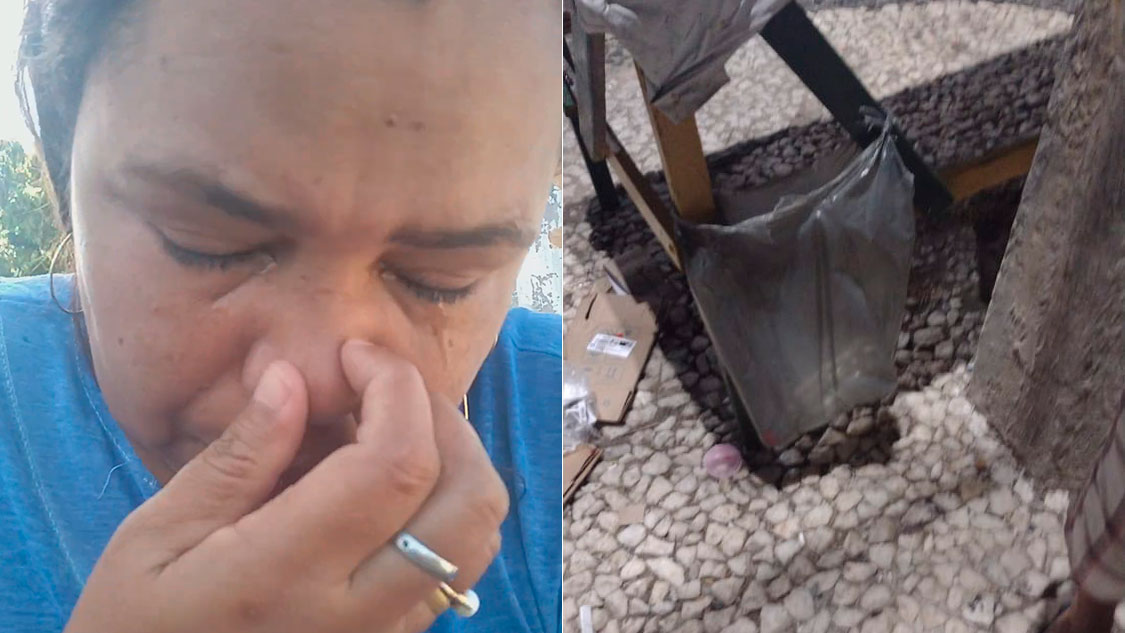 Mulher tem bolsa furtada enquanto trabalhava na noite desta quinta-feira (22) na Festa de Setembro, em Patos. Veja vídeo