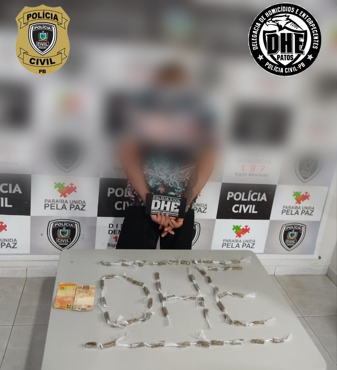 Polícia vai cumprir Mandado de Prisão em Patos e encontram acusado com substância semelhante a maconha