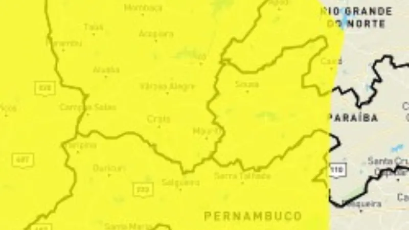 Inmet alerta perigo de baixa umidade no Sertão paraibano e outros dez estados