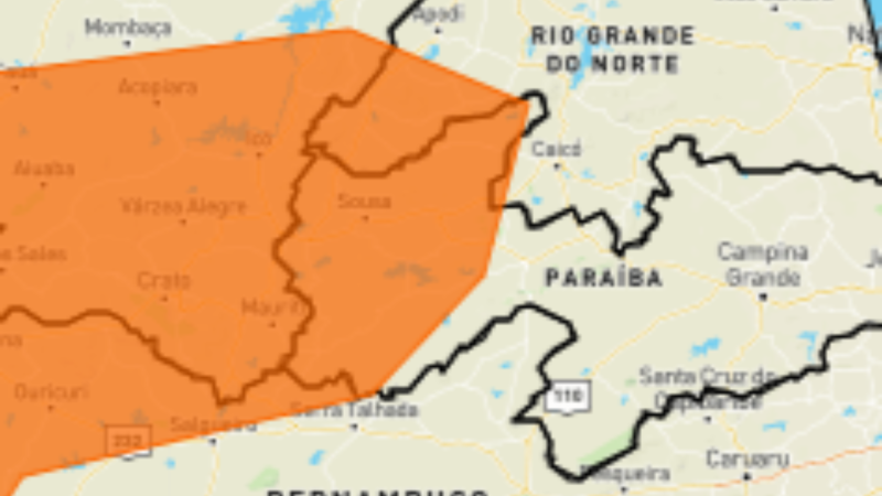 Sertão entra em alerta de perigo de baixa umidade e risco de incêndio até esta noite
