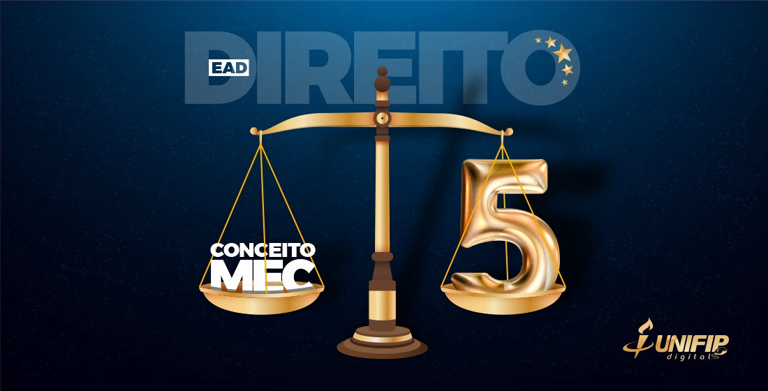 Curso de Direito EAD do UNIFIP é avaliado com nota máxima pelo MEC