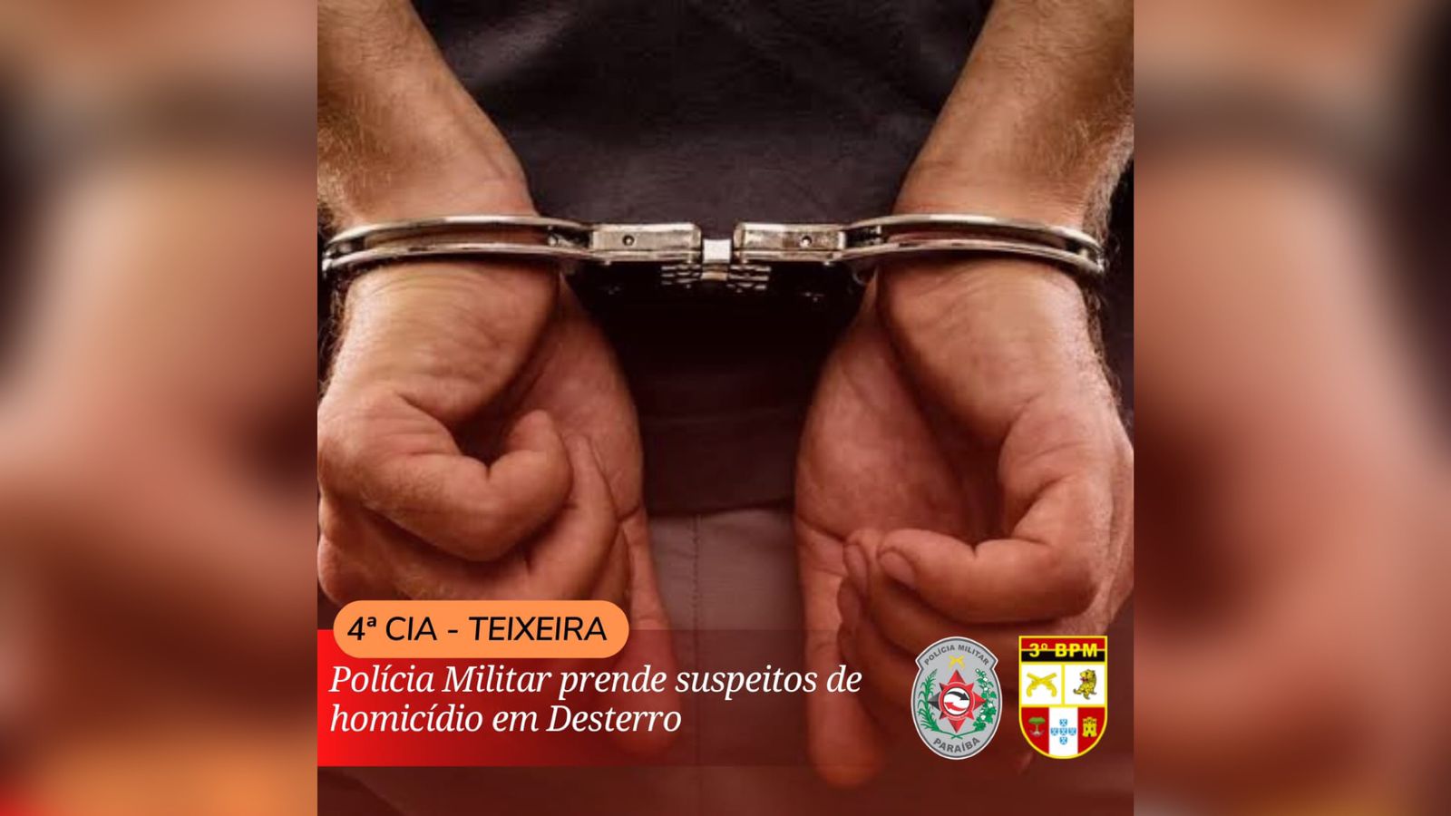 Homem é morto com golpes de faca na madrugada deste domingo (02), em Desterro; Polícia Militar prende dois suspeitos