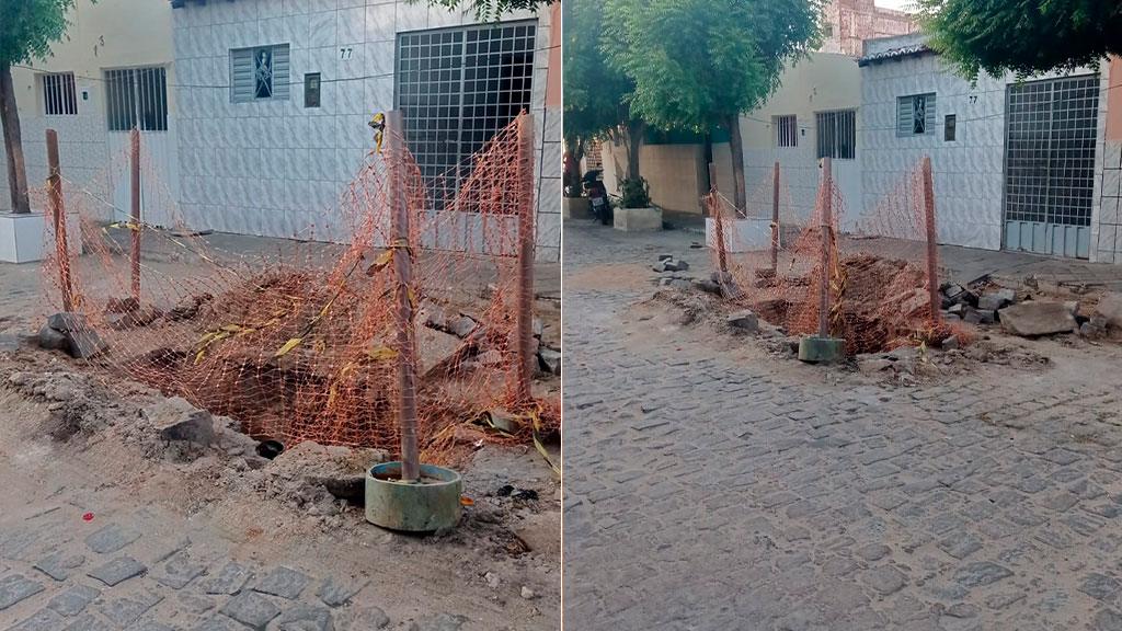 Moradores da Travessa Caixa D'água cobram conclusão de serviço feito pela Prefeitura. Coordenador de comunicação diz que será resolvido