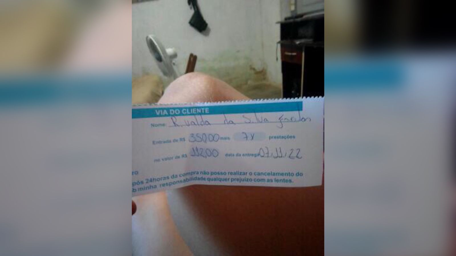 Em Patos: Jovem de família humilde e que sofre de miopia, faz campanha para conseguir pagar óculos