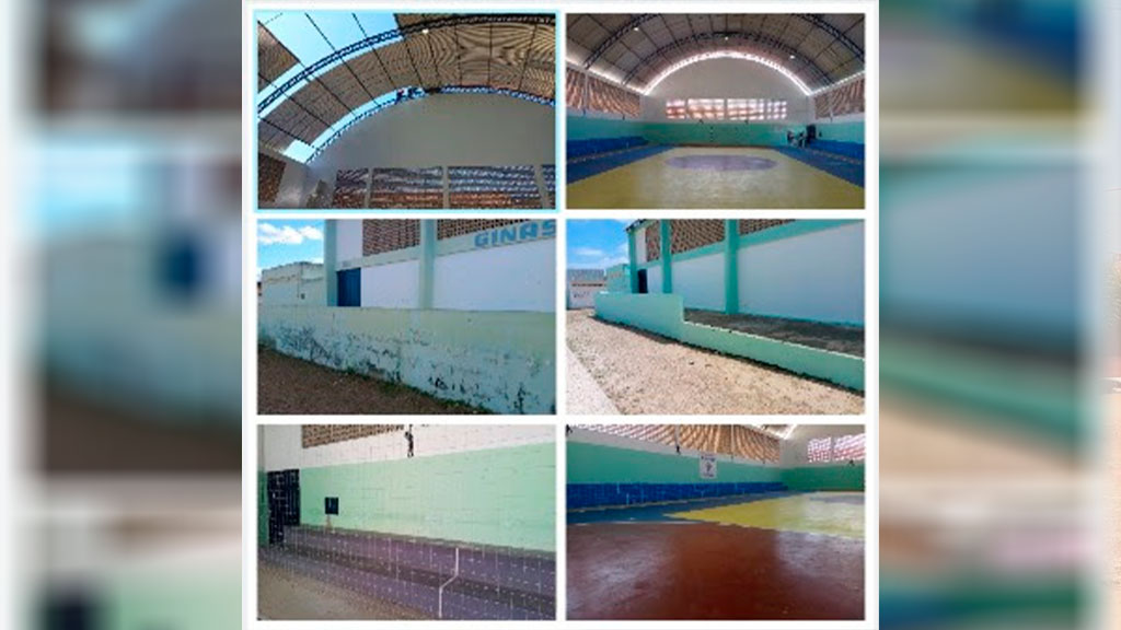 Prefeitura de São Mamede conclui reforma do ginásio de esportes 