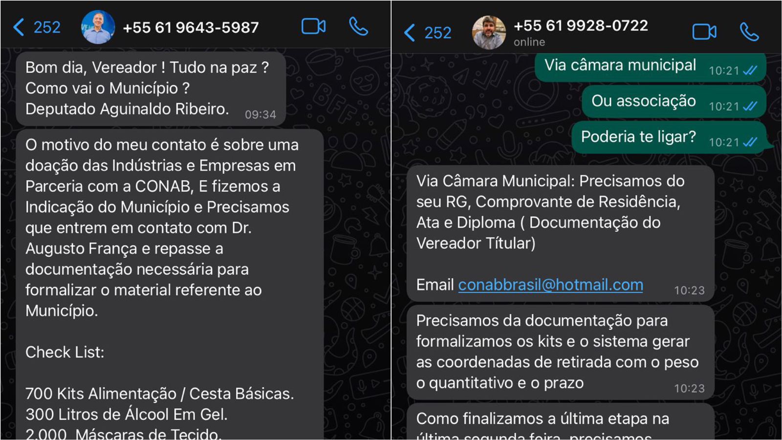 Vereador Ramon Pantera diz que sofreu tentativa de golpe após criminosos se passarem pelo deputado Aguinaldo Ribeiro