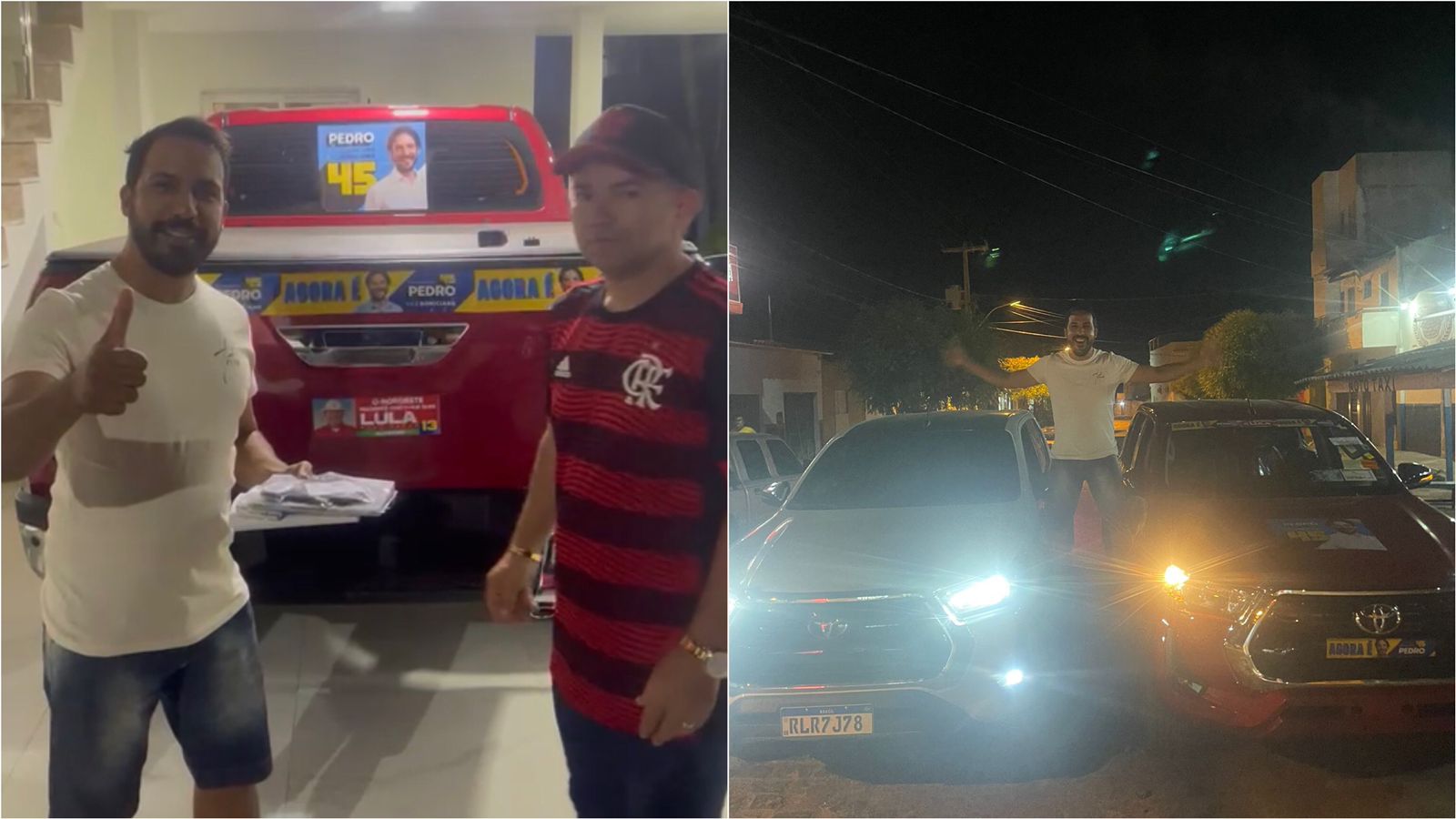 Em Patos: empresário ganha Hilux nova e quantia em dinheiro após apostar nas vitórias de João Azevêdo e Lula. VÍDEO
