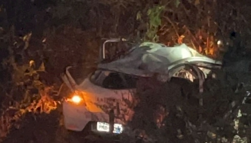 Homem fica ferido ao capotar carro em rodovia no Vale do Piancó na madrugada desta segunda-feira (07)