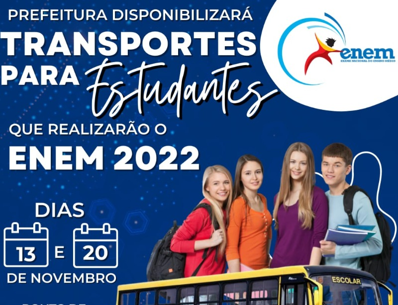 Prefeitura de São José do Bonfim disponibilizará transporte para os estudantes que irão prestar o ENEM 2022