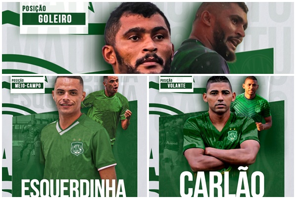 Mauro, Esquerdinha e Carlão. Nacional de Patos segue montando elenco para a temporada 2023