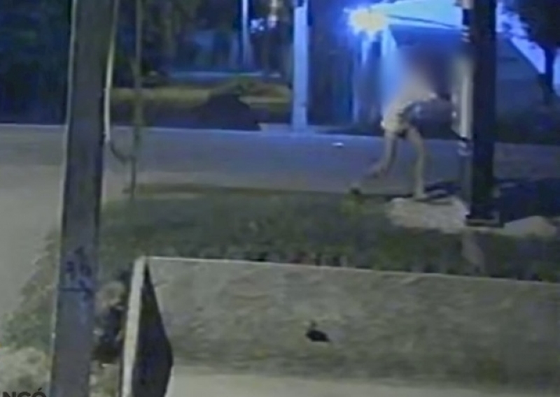 Prejuízo de 5 mil reais: Câmera de segurança flagra menores quebrando placa de empresarial no Vale do Piancó