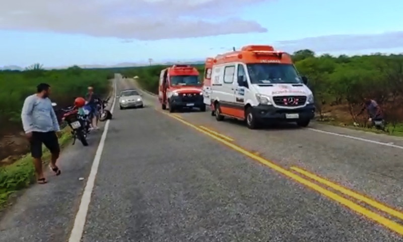 Acidente com moto é registrado na PB-275, entre Patos e São José de Espinharas, na manhã desta terça (15); Veja Vídeo
