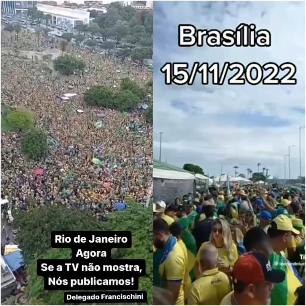 Manifestações gigantes protestam contra a volta do PT em ao menos 11 Estados do Brasil nesta terça (15). Veja as imagens