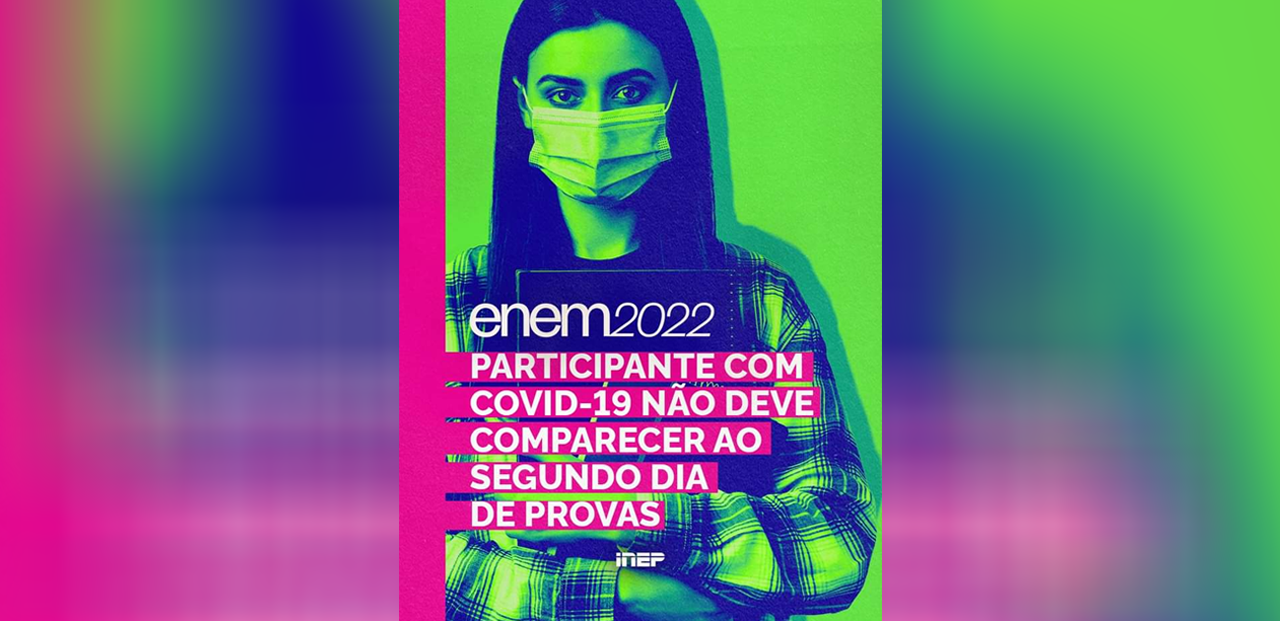 Estudantes que faltaram ao primeiro dia do Enem 2022 por contraírem covid-19 podem comparecer ao segundo dia caso o prazo do atestado médico vença antes da data
