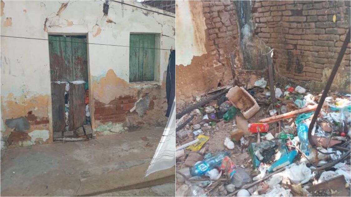 Moradora da Rua Silvia Cavalcante, no bairro Juá Doce, relata transtornos provocados por casa em estado de abandono e tomada pelo lixo