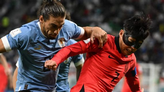 Arrascaeta não sai do banco, Uruguai para duas vezes na trave e empata com a Coreia do Sul na Copa do Mundo