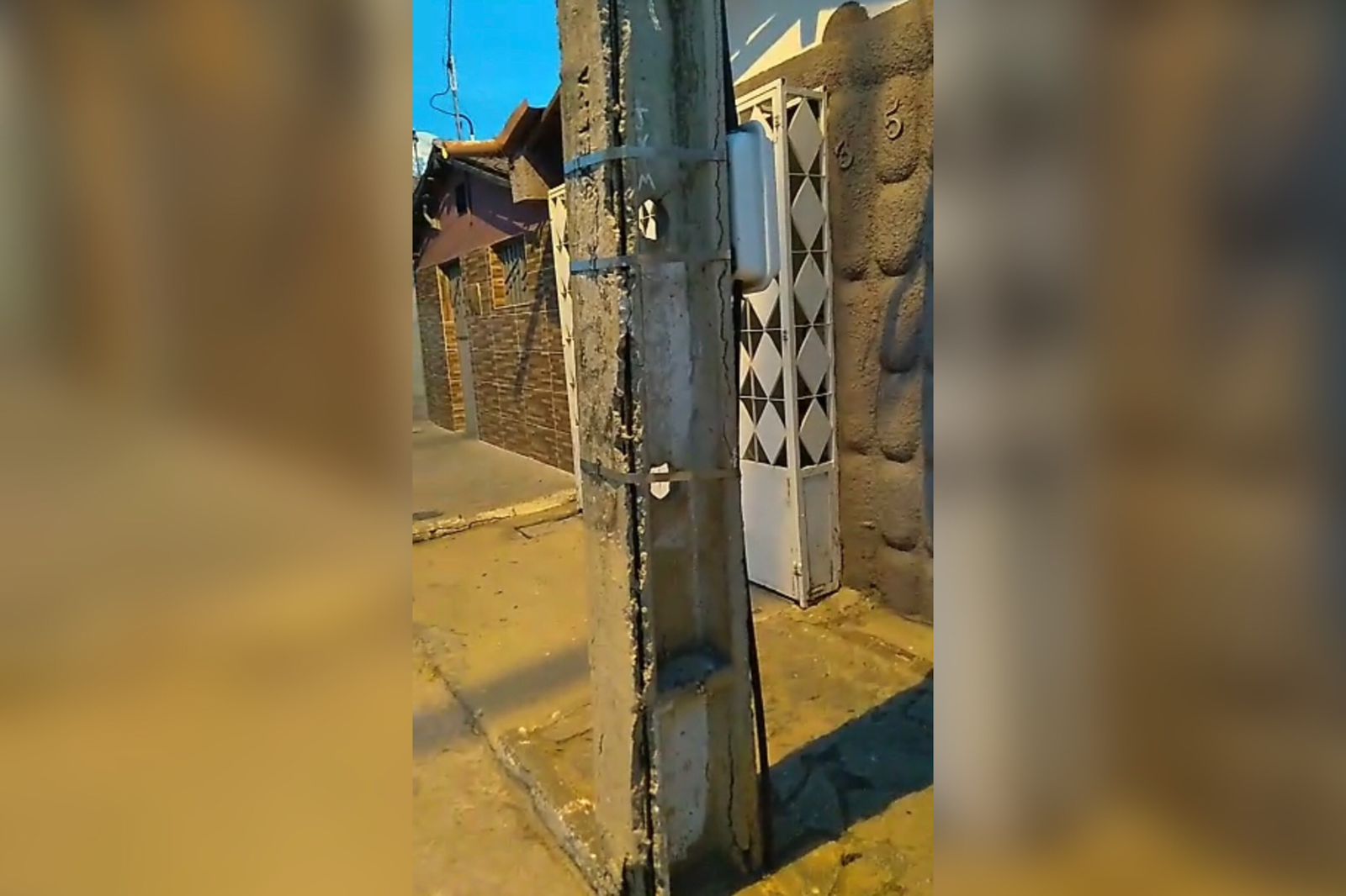 Moradores do bairro Jardim Lacerda cobram providências da Energisa com relação a poste que corre risco de cair. VÍDEO