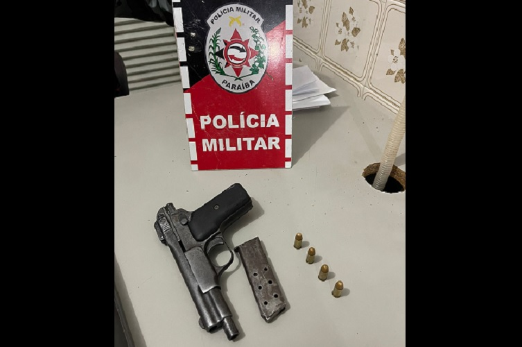 Homem é preso com arma e várias munições durante evento em clube recreativo de Pombal