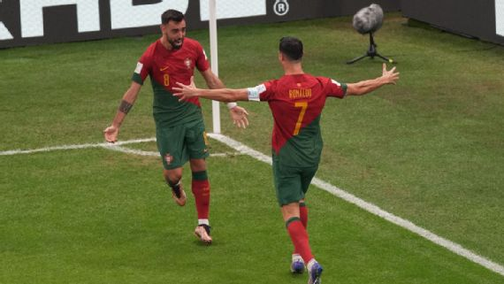 Bruno Fernandes arrebenta, Portugal vence jogo-chave, já garante classificação às oitavas da Copa e deixa Uruguai na lanterna